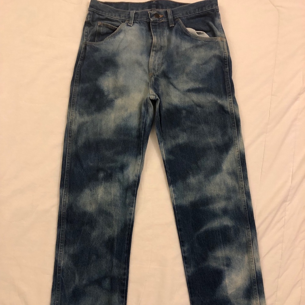 Vintage Rustlers Jeans -bleach Dyed